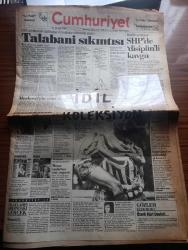 Cumhuriyet Gazetesi - Turkish Newspaper - 14 Mart 1991 - Talabani sıkıntısı - İngiltere'de öneri Kürtlere Türkiye üzerinden yardım - Talabani peşmergeleri istedi - Kürt konferansı toplanıyor - ANAP'lı Hasan Celal Güzel Turgut Özal tehlikeli arayışta dedi - Süleyman Demirel Kürt liderleri ile yapılan gizli konuşma açıklansın dedi - Turgut Özal'ın Gorbaçov Ve Yeltsin ile görüşmesi olumlu geçti - SHP'de Disiplinli kavga - federasyon kupası'nda final maçının adı kondu Galatasaray Ankaragücü - Fenerbahçe stadında Ankaragücü 3-1 Galip geldi - İstanbul Belediye Başkanı Nurettin Sözen Ben lale'yi severim - polisiyenin başyapıtı elmas hırsızları TV3'te - özerk Kürt devleti yazan Uğur Mumcu - Bülent Ecevit Bursa'ya gidiyor - İçişleri Bakanı Abdulkadir Aksu'nun açıklaması - The Marmara oteli Opera salonunda yapılacak müzayedede 277 kitap yer alacak - şarkıcı Aşkın Nur Yengi'nin davası - İstanbul sinema tiyatro programı - Filistin Kurtuluş Örgütü barış masasında yer alıyor - Impexbank'ın durumu
