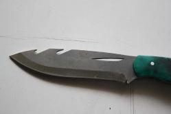 DÖVME ÇELİK  AVCI BIÇAĞI + DERİ KILIF SIFIR   (ANTİK KOLİ 4