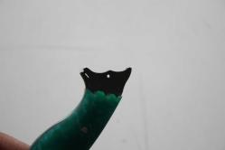 DÖVME ÇELİK  AVCI BIÇAĞI + DERİ KILIF SIFIR   (ANTİK KOLİ 4