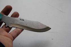 DÖVME ÇELİK  AVCI BIÇAĞI + DERİ KILIF SIFIR   (ANTİK KOLİ 4