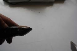 DÖVME ÇELİK  AVCI BIÇAĞI + DERİ KILIF SIFIR   (ANTİK KOLİ 4