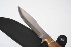 PRİNÇ Kartal Başlı  Çelik Kamp Bıçağı AVCI BIÇAĞI + DERİ KILIF SIFIR   (ANTİK KOLİ 4