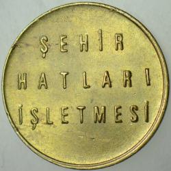 DENİZCİLİK BANKASI T.A.O. ŞEHİR HATLARI İŞLETMESİ VAPUR JETONU 20 mm. ÇİLALTI