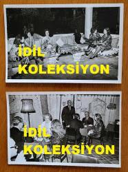 VEHBİ KOÇ'UN ORİJİNAL 2'Lİ FOTOĞRAF SETİ - 18 x 12 cm EBADINDA - VEHBİ KOÇ, GRUBU ADINA DÜZENLEDİĞİ YEMEKLİ DAVETİYEDE BÜYÜK KIZI SEMAHAT SEVİM ARSEL'LE KARŞILIKLI OTURURKEN ve KONUKLAR DAVETİYEDEKİ YERLERİNİ ALIRKEN ÇEKİLMİŞ 2 FARKLI KARE... . 18 HAZİRAN 1974. ÖZEL ARŞİV!