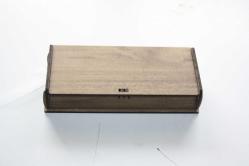 EL YAPIMI YERLİ ÜRETİM AHŞAP ÖZEL KADİFE  HEDİYELİK ÇAKI KUTUSU    (ANTİK KOLİ 4