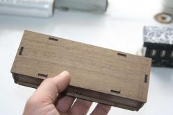 EL YAPIMI YERLİ ÜRETİM AHŞAP ÖZEL KADİFE  HEDİYELİK ÇAKI KUTUSU    (ANTİK KOLİ 4