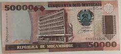 MOZAMBİK 50.000 METICANA 1993.ÇİL.KAĞIT   PARA