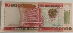 MOZAMBİK 100.000 METICANA 1993.ÇİL.KAĞIT   PARA