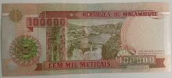 MOZAMBİK 100.000 METICANA 1993.ÇİL.KAĞIT   PARA