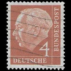 Almanya - 1954, Profesör Dr. Th. Heuss, Damgalı [Mi.Nr:DE 178] Katalog Değeri: 0,30€