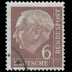 Almanya - 1954, Profesör Dr. Th. Heuss, Damgalı [Mi.Nr:DE 180] Katalog Değeri: 0,50€