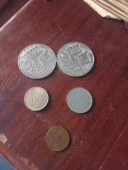 Metal para lotu 2 adet bitcoin bir adet 10 binlira 1 adet 50 kuruş 1vbir adet 10 kuruş  5 adet madeni para lotu