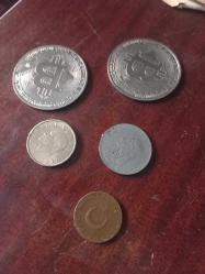 Metal para lotu 2 adet bitcoin bir adet 10 binlira 1 adet 50 kuruş 1vbir adet 10 kuruş  5 adet madeni para lotu