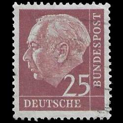 Almanya - 1954, Profesör Dr. Th. Heuss, Damgalı [Mi.Nr:DE 186] Katalog Değeri: 0,50€