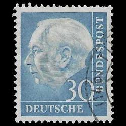 Almanya - 1954, Profesör Dr. Th. Heuss, Damgalı [Mi.Nr:DE 187] Katalog Değeri: 5,00€