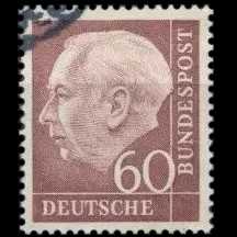 Almanya - 1954, Profesör Dr. Th. Heuss, Damgalı [Mi.Nr:DE 190] Katalog Değeri: 0,30€