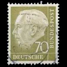 Almanya - 1954, Profesör Dr. Th. Heuss, Damgalı [Mi.Nr:DE 191] Katalog Değeri: 2,00€