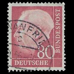 Almanya - 1954, Profesör Dr. Th. Heuss, Damgalı [Mi.Nr:DE 192] Katalog Değeri: 5,00€