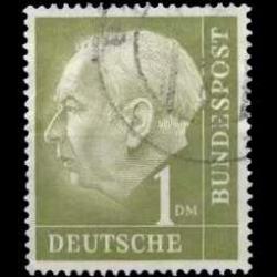 Almanya - 1954, Profesör Dr. Th. Heuss, Damgalı [Mi.Nr:DE 194] Katalog Değeri: 0,30€