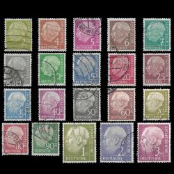 Almanya - 1954, Profesör Dr. Th. Heuss, Damgalı [Mi.Nr:DE 177/196] Katalog Değeri: 26,00€