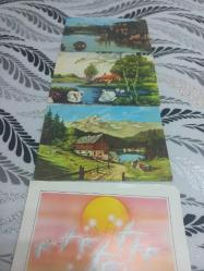 Dört adet resim repidiksiyon lotu kartpostal