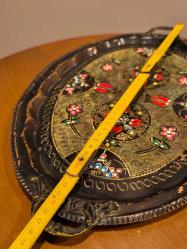 Antika Mine İşçilikli Bakır Tepsi