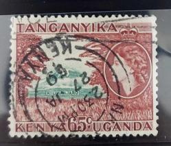 İngiliz sömürgesi Kenya -Uganda-Tanganika-damgalı