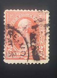 Amerika 1890 Washington 2 c.- damgalı