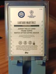 Forma Parçalı Kart  Lautaro Martinez Jersey Relic - Match Attax Extra 24/25 Champions League
