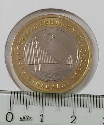 2022 ÇANAKKALE KÖPRÜSÜ 1915'TE YAPILMASININ ANISINA 1 TÜRK LİRASI ÇİL ÇÇÇ2AA1