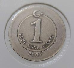 2007 YILI 1 YENİ TÜRK LİRASI ÇOK ÇOK TEMİZ M3ZZZ1