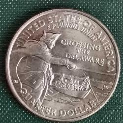 AMERİKA  2021  P    25 CENT  ÇEYREK DOLAR  HATIRA George Washington - Delaware'i Geçmek