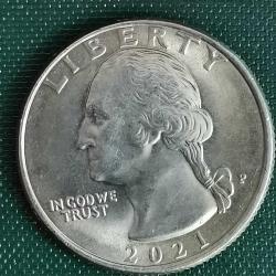 AMERİKA  2021  P    25 CENT  ÇEYREK DOLAR  HATIRA George Washington - Delaware'i Geçmek