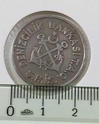 ESKİ DÖNEM DENİZCİLİK TAM ŞEHİR HATLARI 1.MEVKİ JETONU ORİJİNAL XXX2YY1 ÇOK NADİRDİR