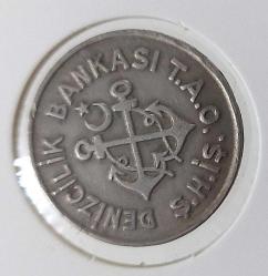 ESKİ DÖNEM DENİZCİLİK TAM ŞEHİR HATLARI 1.MEVKİ JETONU ORİJİNAL XXX2YY1 ÇOK NADİRDİR