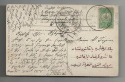 OSMANLI DÖNEMİ POSTADAN GEÇMİŞ AHŞAP GALATA KÖPRÜSÜ ÜZERİNDE YÜRÜYEN HALK KONULU KARTPOSTAL...