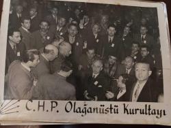 SD---BÜYÜK BOY C.H.P. OLAĞÜSTÜ KURULTAYI İSMET İNÖNÜ FOTOĞRAFI
