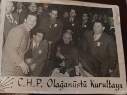 SD---BÜYÜK BOY C.H.P. OLAĞÜSTÜ KURULTAYI İSMET İNÖNÜ FOTOĞRAFI