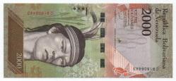 Venezuela 2016 Yılı 2.000 Bolivar ÇİL