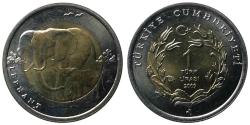 2009 Yılı 1 Lira Hayvanlar Serisi: Fil