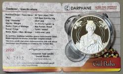 2022 Gül Baba 925 Ayar Gümüş Sertifikalı Koleksiyonluk Hatıra Para