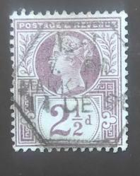 İngiltere 1887 Kralice Victoria - Damgalı