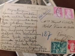 SC8----NEW YORK KARTPOSTAL İSTANBUL'DAN PARİS'E GİTMİŞ