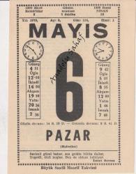 6 Mayıs 1973 /Büyük Saatli Maarif Takvimi