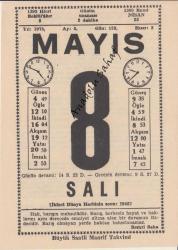 8 Mayıs 1973 /Büyük Saatli Maarif Takvimi