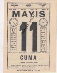 11 Mayıs 1973 /Büyük Saatli Maarif Takvimi
