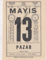 13 Mayıs 1973 /Büyük Saatli Maarif Takvimi