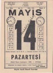 14 Mayıs 1973 /Büyük Saatli Maarif Takvimi