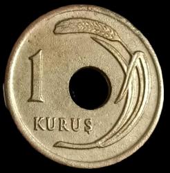 1951 Delikli 1 Kuruş