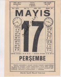 17 Mayıs 1973 /Büyük Saatli Maarif Takvimi